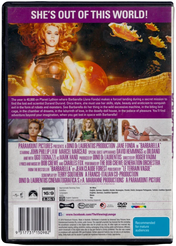 Barbarella DVD B Barbarella DVD