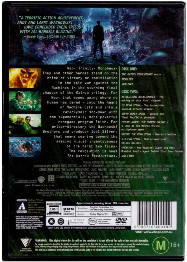 The Matrix Revolutions DVD