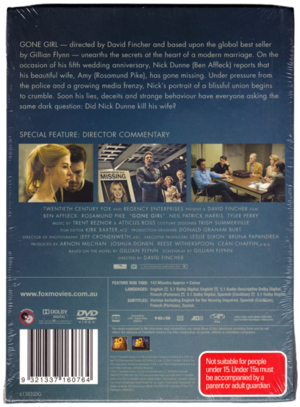 Gone Girl DVD New & Sealed