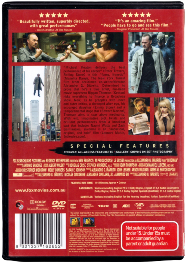 Birdman DVD