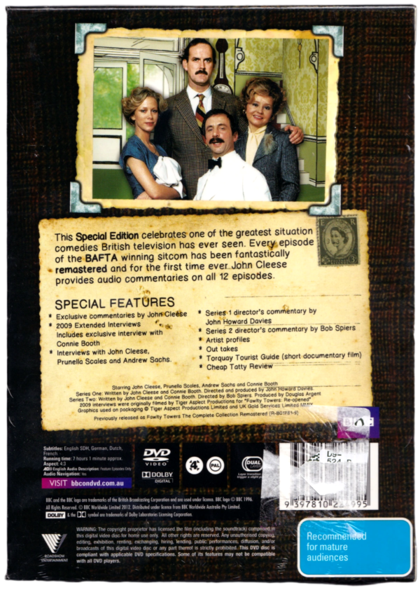 Fawlty Towers: The Complete Collection Remastered DVD New & Sealed