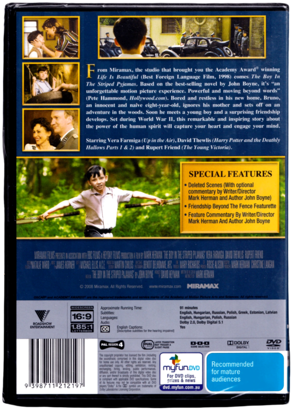 The Boy In The Striped Pyjamas DVD New & Sealed